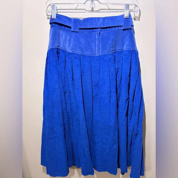 Vintage 90s Together! Blue High Waisted Corduroy Skirt size 10 - 100% Cotton - Picture 4 of 5